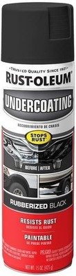 Rust-Oleum 248657 2 & 6 PK Stops Rust Undercoating Spray 15 oz, Rubberized Black