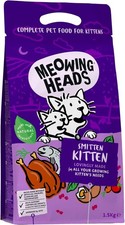 Meowing Heads Complete Dry Cat Food 1.5kg Smitten Kitten Vet Approved 19.36 per kilo