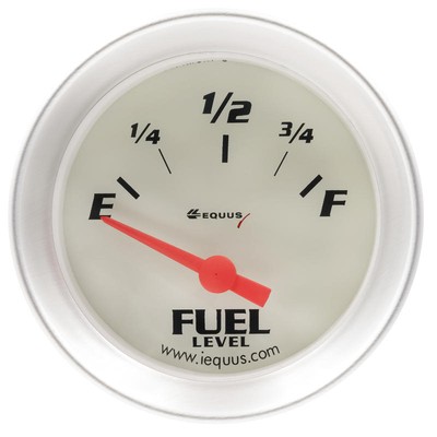Equus Fuel Level Gauge 8362; 8000 Series 0-90 ohms 2 in., Short Sweep
