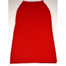Vintage St John Knits Skirt Size 4 80s Evening Collection Red Side Slit Made USA