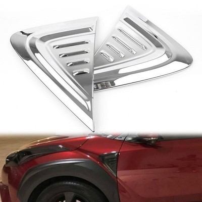 For Toyota CHR C-HR 2016-2018 2017 Car Side Fender Air Vent Cover Trim Chrome