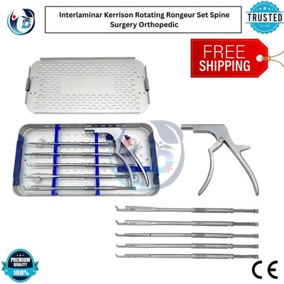 Interlaminar Kerrison Rotating Rongeur Set Spine Surgery Orthopedic Instruments