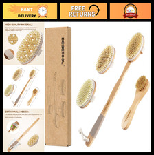 3-in-1 Dry Brush Set, Natural Boar Bristle Body Face Scrub, Exfoliating Tool