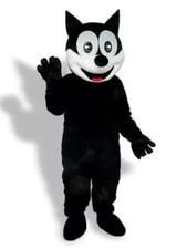 Halloween Black Cat Mascot Costume Adult Party Fancy Dress Cosplay Outfits Xmas