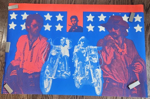 Rare Easy Rider Poster Peter Fonda Dennis Hopper 1970 Lieberman Harley Davidson