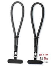 2 Pack Phone Wrist Strap, Wrist lanyard for iPhone Case Camera, Black Grey