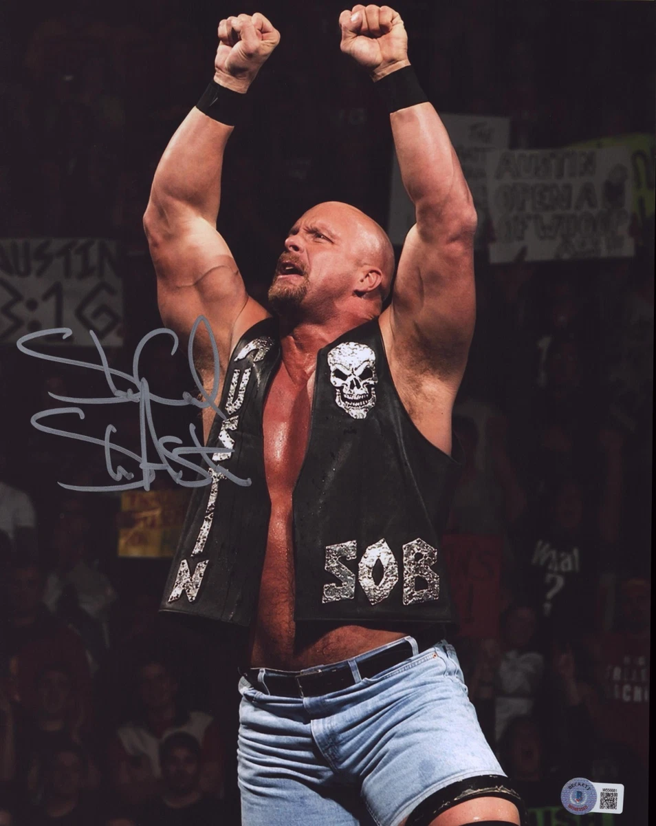 Stone Cold Steve Austin WWE Wrestling Original Autographed Photos