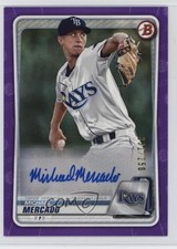 2020 Bowman Prospects Auto Purple 31/250 Michael Mercado #PA-MIM Auto 03j5