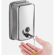 PACK-OF-6 Stainless Steel Commercial Soap Dispenser Wall Mount Manual Dispenser
