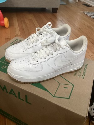 Nike Air Force 1 Low Shoes Mens Size  10 White Leather Low Top Sneakers