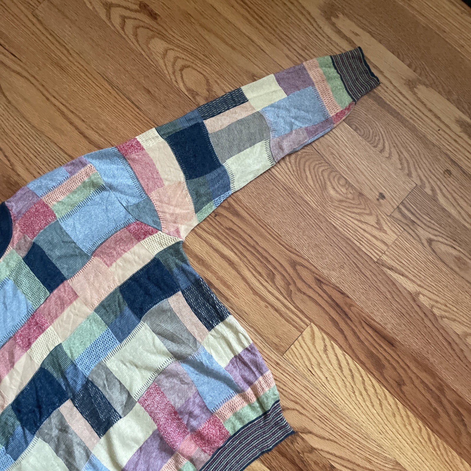 Vintage Travelsmith Knit Patchwork Pullover Sweat… - image 3