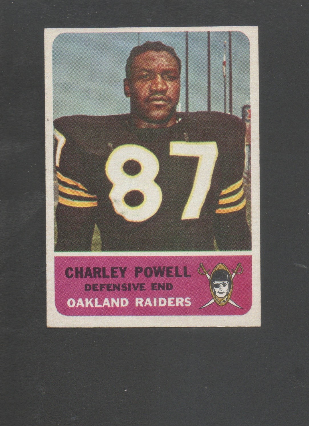 Charley Powell #77 Football Cards 1962 Fleer trading card — raw and PSA graded price guide