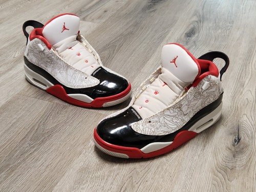 Nike Jordan Dub Zero White Varsity Red Basketball Sneakers Size 8 (311046-160)