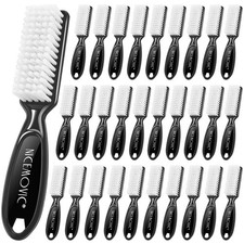 NICEMOVIC 30 Pcs Handle Grip Nail Brush, Hand Fingernail Cleaner Brush Black