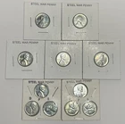 Lot Of 11 Lincoln Wheat Cents 1943 P, D & S Mints Steel Pennies