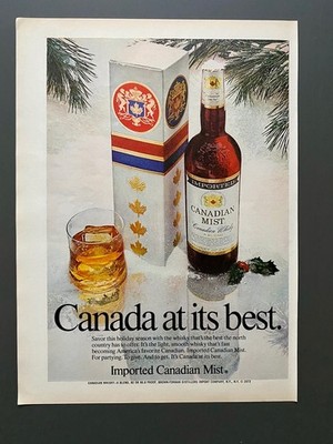 Canada at its best Canadian Mist Whisky retro 1974 Vintage Ad Werbung Reklame V2