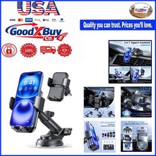 3-in-1 Car Phone Holder with Strong Suction  Stable Clamp, 360  Rotation, Fi...