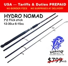 2018 HAMACHI 7'2 HYDRO NOMAD Flick stick 6-15kg 30g Japanese spin fishing rod