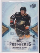 2017-18 Upper Deck ICE Premieres 1140/1299 Giovanni Fiore Rookie 1140/1299