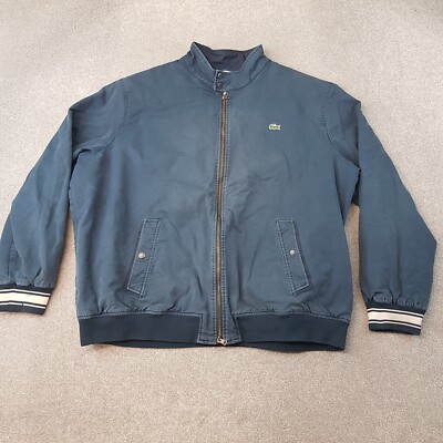 Lacoste Mens Jacket 2XLB XXL Blue Bomber Zip Up Coat Casuals - Main Image