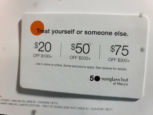 sunglass hut 75 off 300