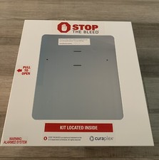 Gabinete de pared de metal Curaplex Stop the Bleed para kits BLANCO MÉDICO