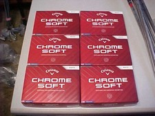 NEW 6 DOZEN 72 GOLF BALLS CALLAWAY CHROME SOFT WHITE, NO EXTRA LOGOS