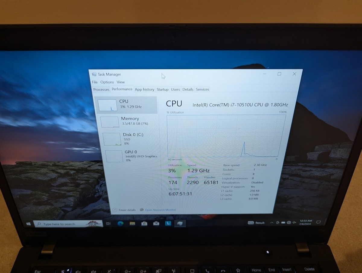 Lenovo ThinkPad T14 Gen 1 i7-10510U 16GB RAM/500 GB SSD - Win 10