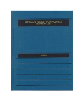 Software Project Management: Readings and Cases, Chris Kemerer