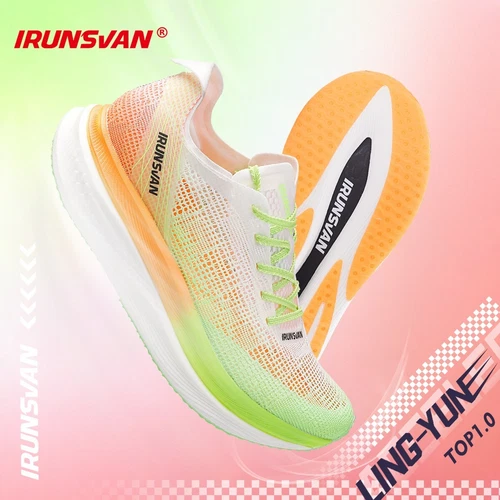 Men Lightweight Nylon Carbon Plate Marathon Running Shoes Comfy Lace Up Shoes - ? 1/42 ???