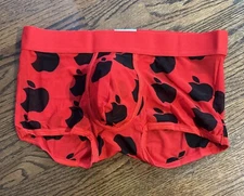 Ultra Soft Modern Silky Apple Red Men Trunk See Through Underwear Size Medium