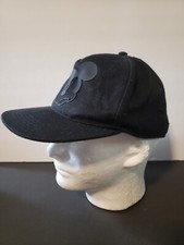 Disney Mickey Mouse Black H M Baseball Cap Hat Size 12-14 Youth