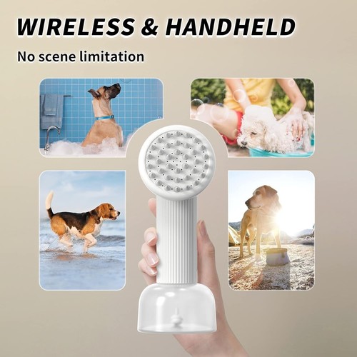 Dog Bath Brush, Automatic Foaming Dog Shampoo Brush, Dog Bath Brush with Soap D - Picture 7 of 9