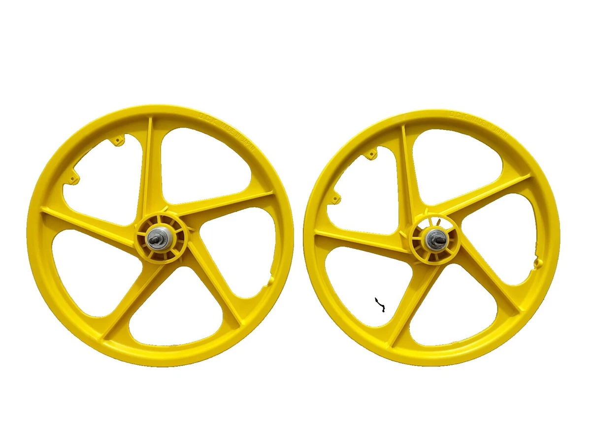 BMX Bike-Old School Yellow Wheels & Wheelset Vintage Bike Parts