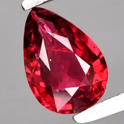 0,55 kt 6,5 x 4,5 mm Birne natürlicher lila roter Spinell Edelstein, Myanmar