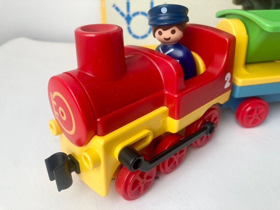 VTG Playmobil Train 123 Toy Set 6910 Track Geobra West VTG Playmobil Train 123 Toy Set 6910 Track Geobra West