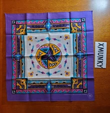 WAMCRAFT VTG 80'S NEW! Native Indian 50/50 MADE IN USA BANDANA HANDKERCHIEF