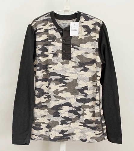 NWT J Crew Crewcuts Like Lightning Long Sleeve Khaki/Green/Beige T-Shirt Size 12 - Picture 1 of 3