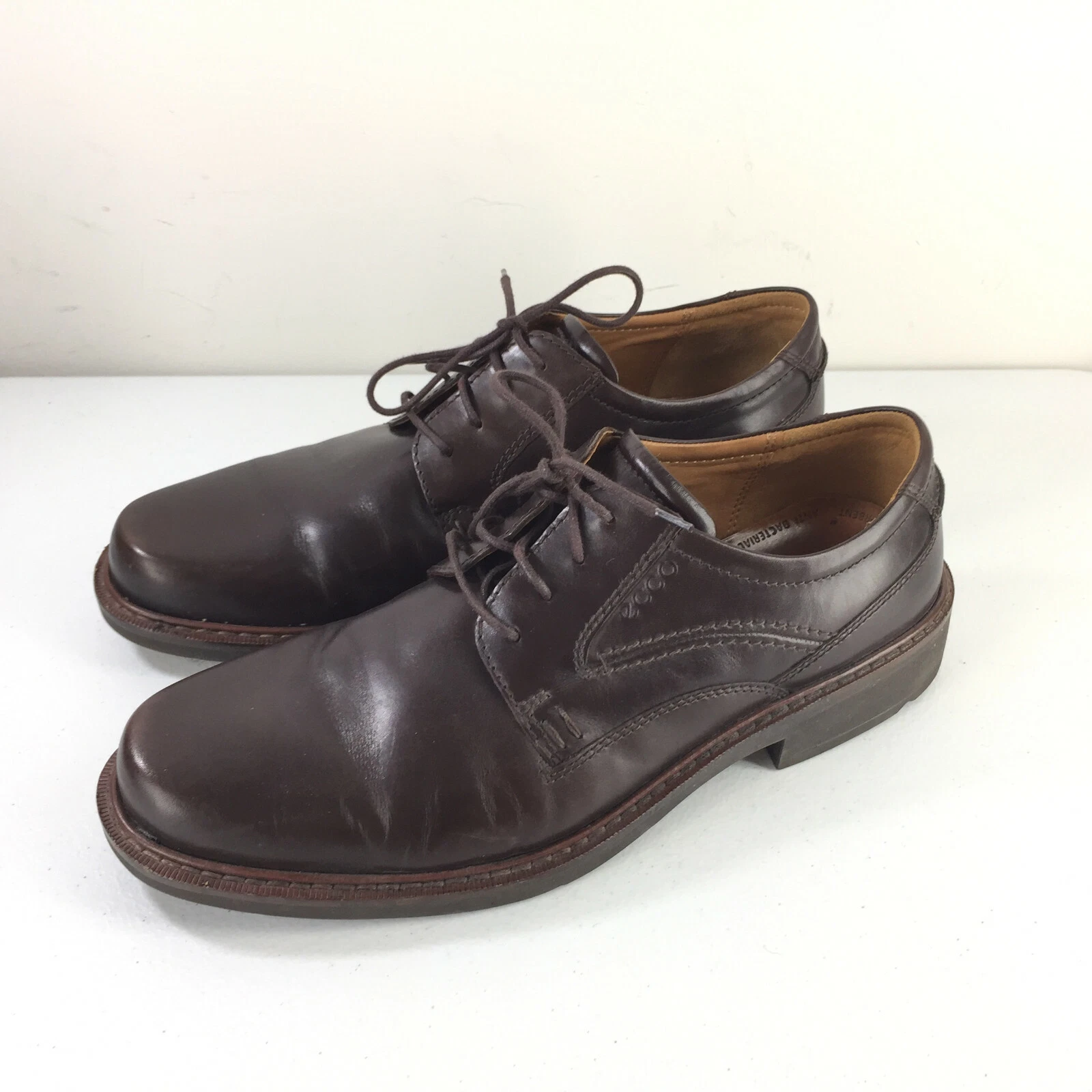Oxford uomo Ecco 44 10 pelle marrone stringate comode carriera