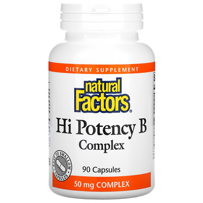 Natural Factors Hi Potency B Complex 90caps (50mg)