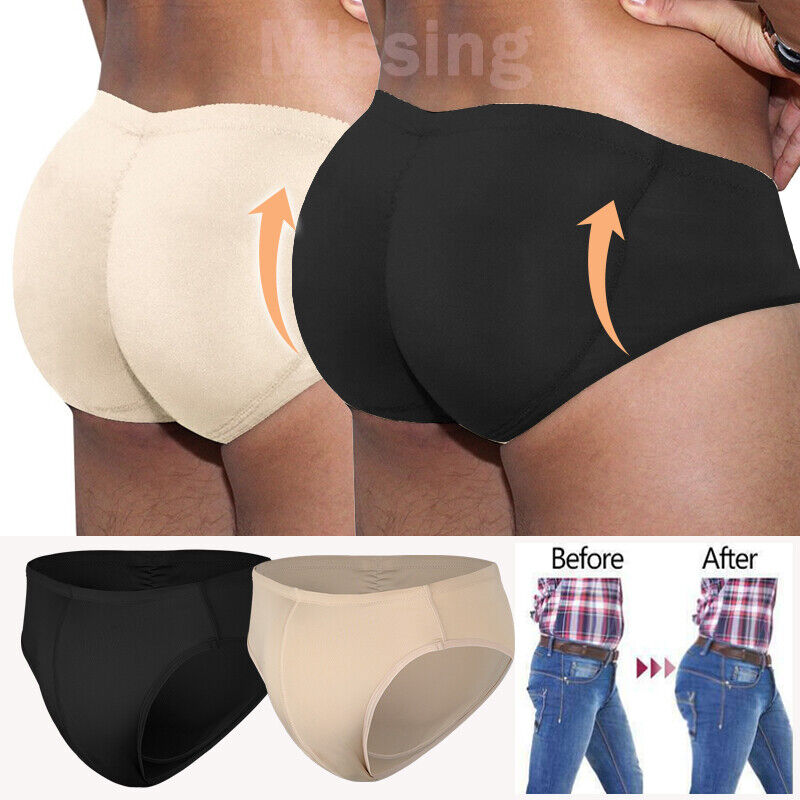 Men Padded Underwear Briefs Boxers Butt Lifter Hip Enhancer Shorts Pants Shaper 