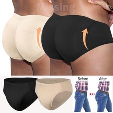 Men Padded Underwear Briefs Boxers Butt Lifter Hip Enhancer Shorts Pants Shaper
