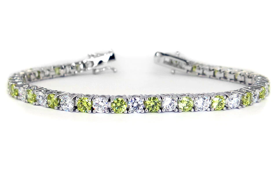Women's 18k White Gold Plated Tennis Bracelet Made With Swarovski Elements - Image 4 of 4