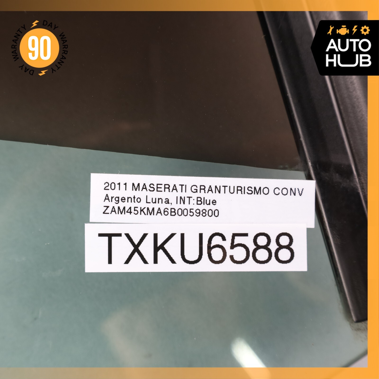 Maserati GranTurismo S M145 Convertible Rear Right Quarter Window Glass OEM 23k