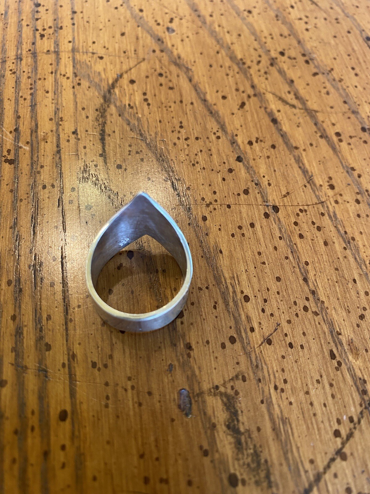 Sterling Silver Ring 925 Pointer Scrollwork Wide … - image 13