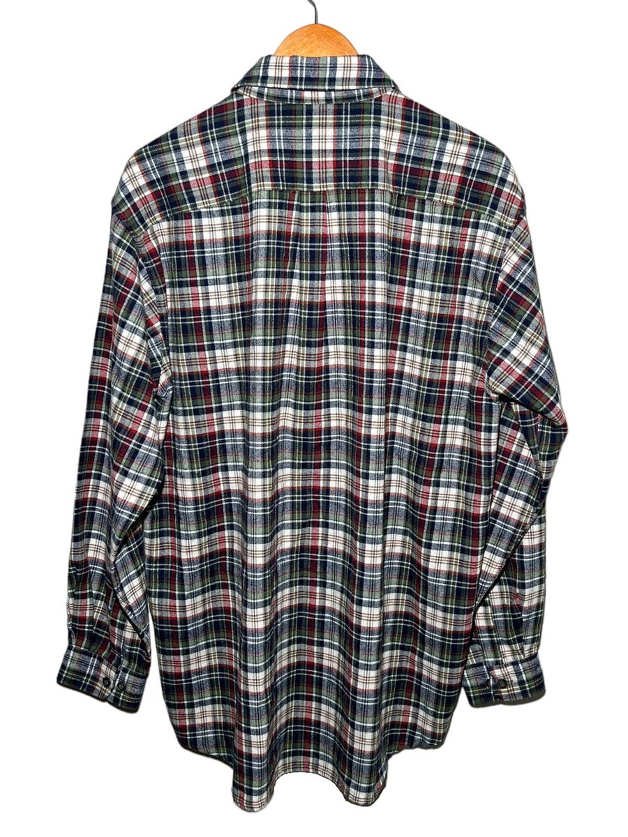 Vtg Fubu Flannel Shirt Button Up Long Sleeve Wool Plaid Y2K