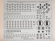 Horus Heresy Legiones Astartes Age of Darkness Transfer Sheet, Decals, 40K, GW