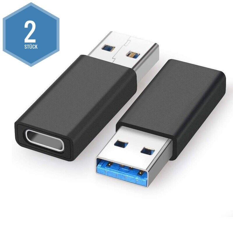 USB Adapter Stecker USB C OTG Ladeadapter Konverter USB A auf USB C Buchse 3.1