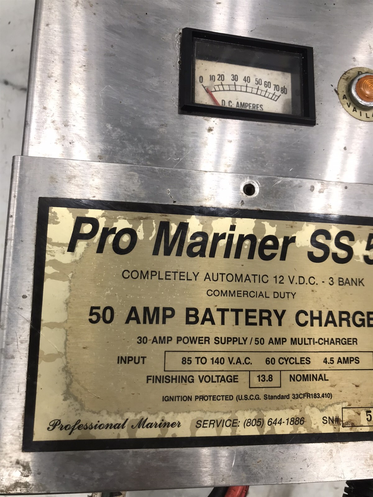  Formula 31 PC Boat Professional Pro Mariner SS50 50 amp battery charger 3 bank