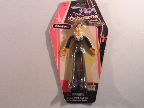 THE OSBOURNE FAMILY Ozzy & Sharon Osbourne Bendable Toy Figures 2002 JOKS - Picture 3 of 5